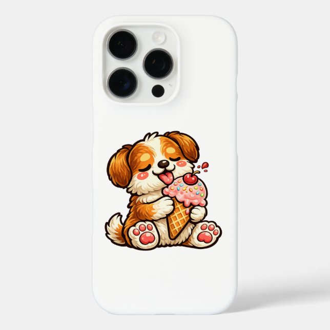 Lecker Eis Hund iPhone 16 Pro Hülle (Rückseite)