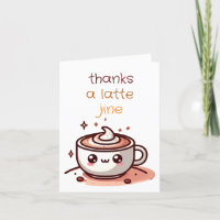 lecker Kaffee mit Latte-Coffee Vielen Dank Karten