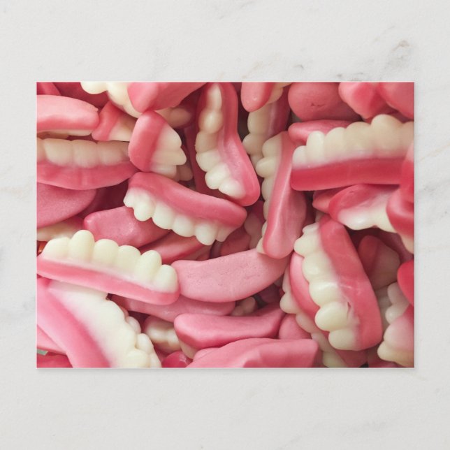 Lecker Kaugummi Postkarte (Vorderseite)