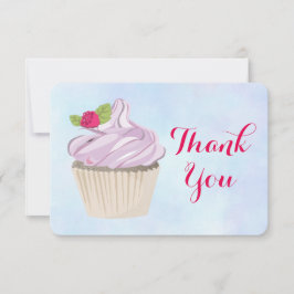 Lecker Pink Cupcake Berry auf der Spitze Vielen Da Dankeskarte