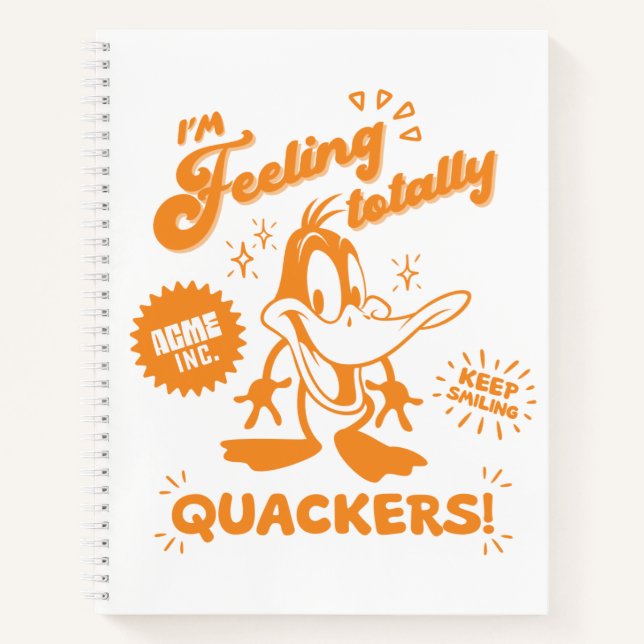 Lecker Retro DAFFY DUCK™ Notizbuch (Vorderseite)