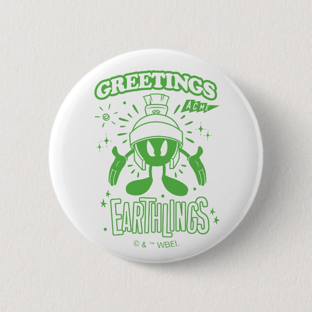 Lecker Retro MARVIN THE MARTIAN™ Button (Vorderseite)