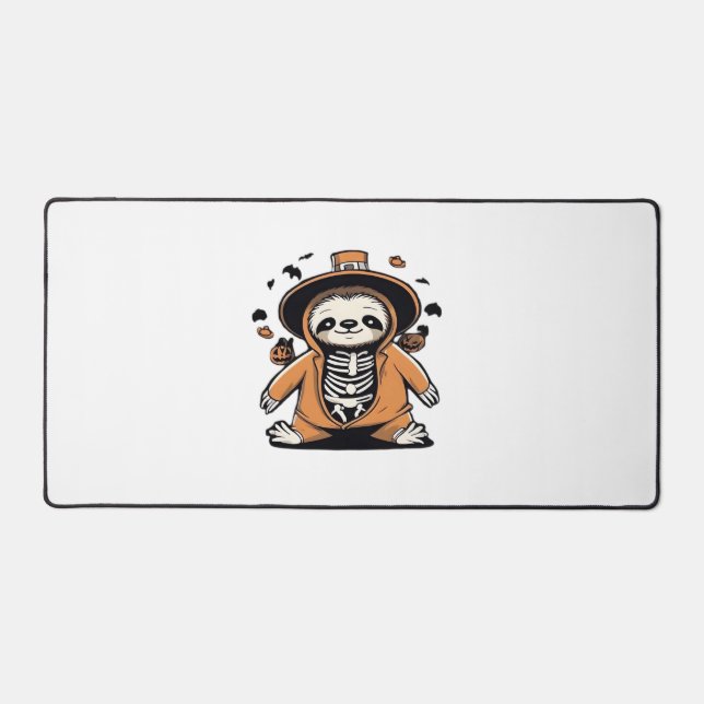 Lecker-Skeletttrick oder Behandlung klassischer T- Schreibtischunterlage (Vorderseite)