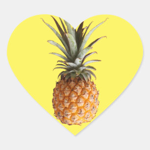 Leckere Ananas-Aufkleber mit styllem Design Herz-Aufkleber
