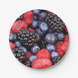 Leckere Beeren aller Art Party-Papierteller Pappteller