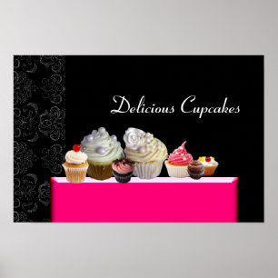 LECKERE CUPCAKES WÜSTEN GESCHÄFT, Pink Lila Violet Poster
