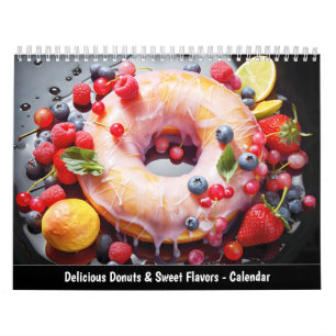 Leckere Donuts & Süße Geschmacksrichtungen Kalende Kalender
