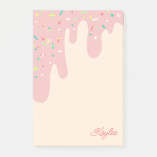 Leckere Erdbeer-Frosting-Streusel mit Ihrem Namen Post-it Klebezettel