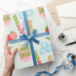 Leckere Erdbeer-Matcha mit Schleife Geschenkpapier