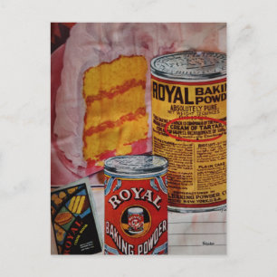 Leckere Kuchen- und Backpulver-Collage Postkarte
