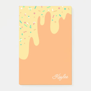 Leckere Mango-Frosting-Streusel Dein Name Post-it Klebezettel