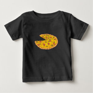 Leckere Pizza-Scheiben Cartoon-Design Baby T-shirt