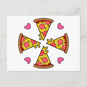 Leckere Pizza-Scheiben Mandara Postkarte