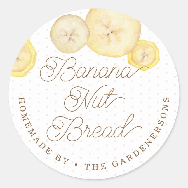 Leckerei Banana Nut Bree Runder Aufkleber (Vorderseite)