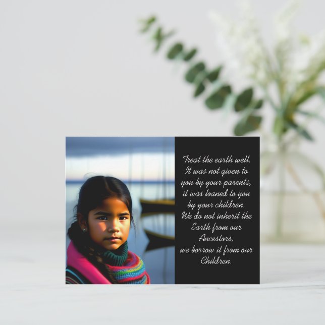 Leckerei der Erde | Dorfmädchen Postkarte (Stehend Vorderseite)