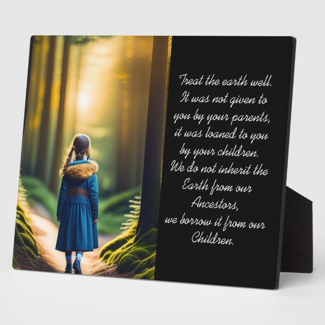 Leckerei der Erde | Forest Girl Tabletop Fotoplatte (Seite)