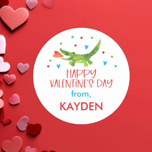 Leckerei der personalisierten Valentintagsschule Runder Aufkleber