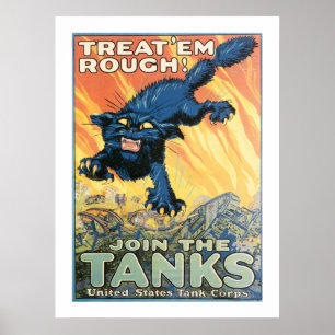 Leckerei 'em Rough - Nehmen Sie an den Panzern tei Poster