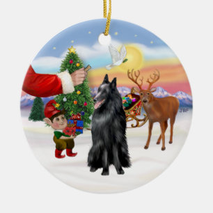Leckerei für einen belgischen Schäferhund Keramik Ornament