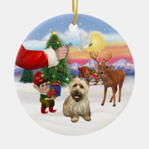 Leckerei für einen Cairn Terrier (schwarze Maske) Keramikornament