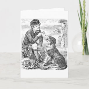 Leckerei für einen Hund, Grußkarte Karte