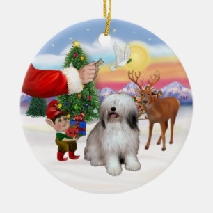 Leckerei für einen Polnischen Niederungshund Keramikornament