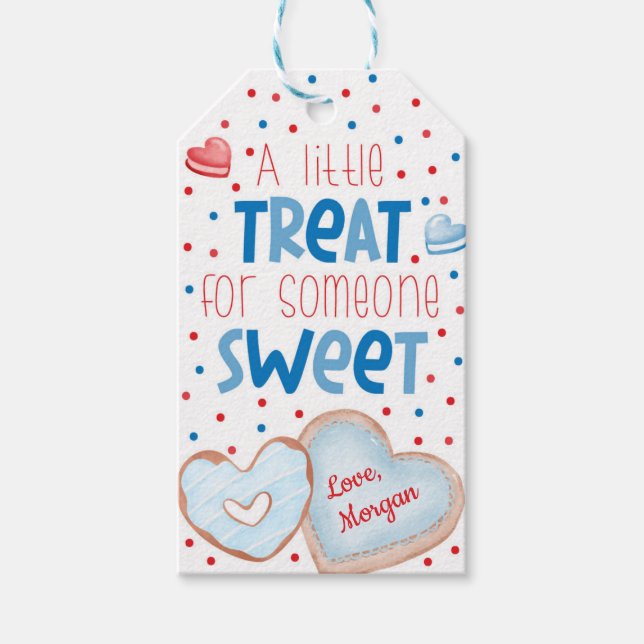 Leckerei für Jemand süße Valentinstag-Geschenkmark Geschenkanhänger (Vorderseite)