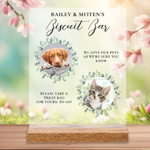 Leckerei Gastgeschenk Hochzeit Biscuit Bar Pet Fot Acrylschild