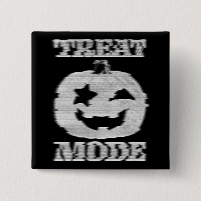 Leckerei Mode Glitchy Pumpkin Button (Vorderseite)