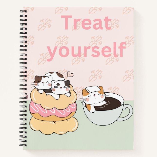 Leckerei Sie selbst Katzen Notizbuch (Vorderseite)
