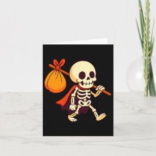 Leckerei Trick or Skeleton Shirt Niedlich Hallowee Karte