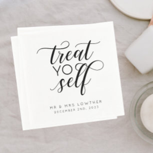 Leckerei Yo Self Calligraphy Style Wedding Serviette