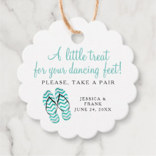 Leckerei zum Tanzen von Feet Beach Hochzeiten Flip Geschenkanhänger