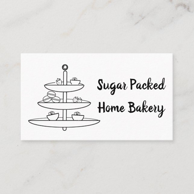 Leckereien der Bäckerei auf einer Business Card Visitenkarte (Vorderseite)