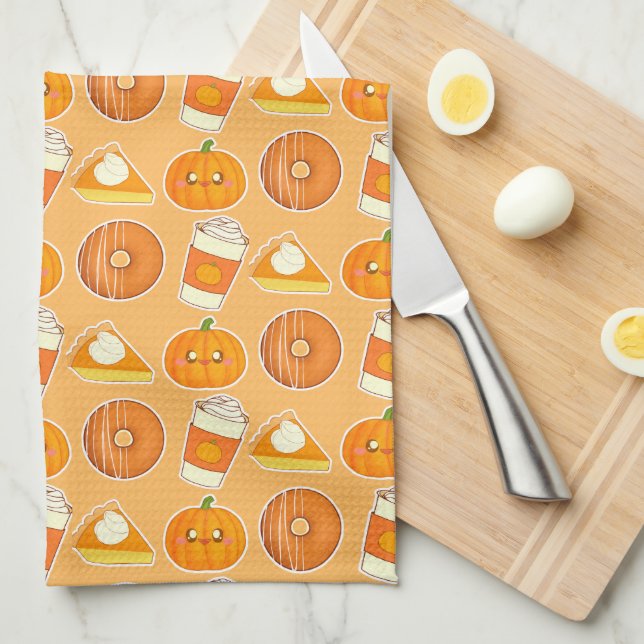 Leckereien der Herbstsaison Geschirrtuch (Viertel Falte)