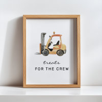 Leckereien für die Crew Bau Geburtstag Zeichen