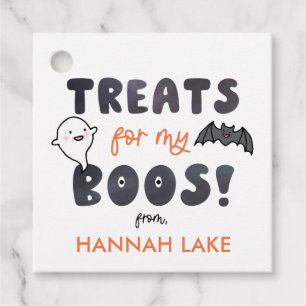 Leckereien für mein Boos Kids Halloween Geschenkanhänger