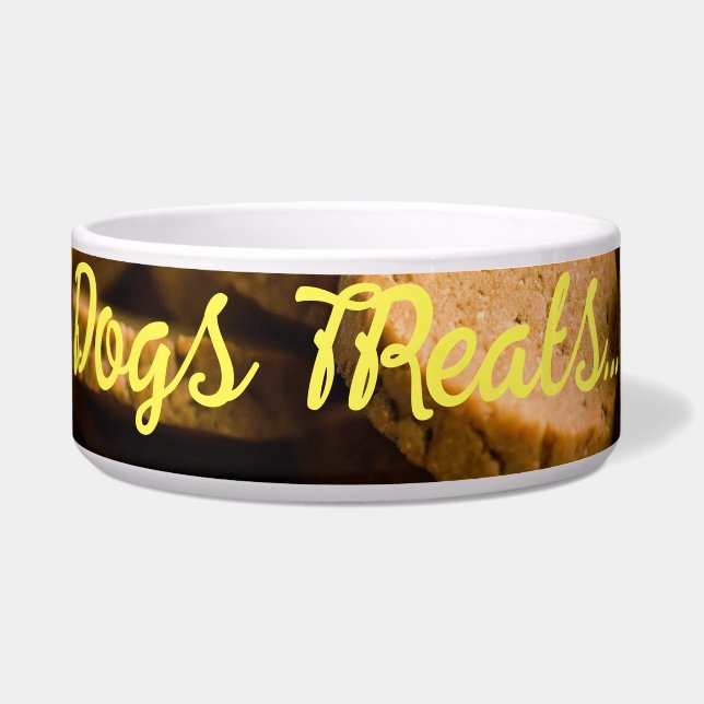 "Leckereien Galore: Keramik Pet Bowl Napf (Vorderseite)