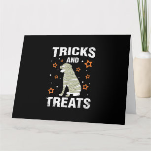 Leckereien _ Tricks Rottweiler Halloween Kostümmus Karte