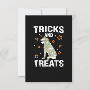 Leckereien _ Tricks Rottweiler Halloween Kostümmus RSVP Karte