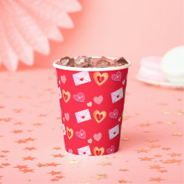 Leckereien und Liebe am Roten und Roten Valentinst Pappbecher