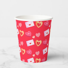 Leckereien und Liebe am Roten und Roten Valentinst Pappbecher