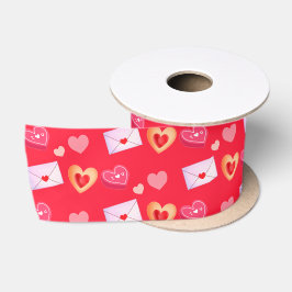 Leckereien und Liebe am Roten und Roten Valentinst Satinband