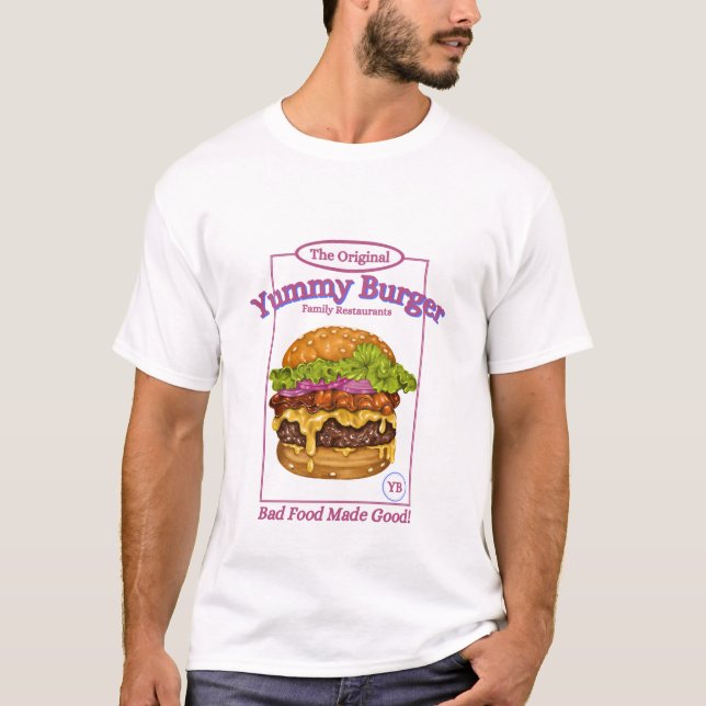 Leckerer Burger T-Shirt (Vorderseite)