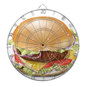 Leckerer Cheeseburger Dartscheibe