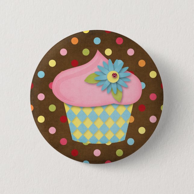 leckerer kleiner Kuchen Button (Vorderseite)