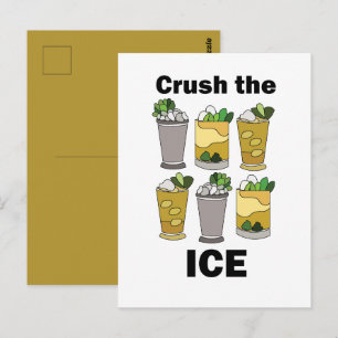 Leckerer Mint Julep Cocktail Zerstöre das Eis Lust Postkarte