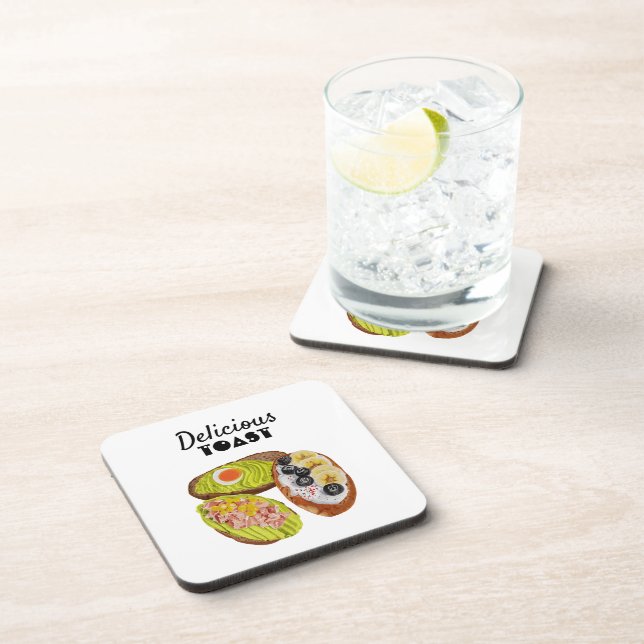 Leckerer Toast  Getränkeuntersetzer (Rechte Seite)