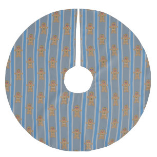 Leckerer und Fancy Lebkuchenmann Polyester Weihnachtsbaumdecke
