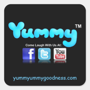 Leckerer Yummyummygoodness.com-Aufkleber Quadratischer Aufkleber